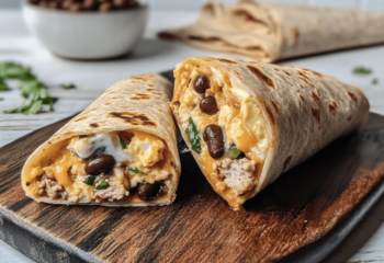 Low Carb Tortilla Protein Breakfast Burrito